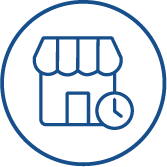 Blue Convenient Hours Icon@2x Hours and Locations Section Icon